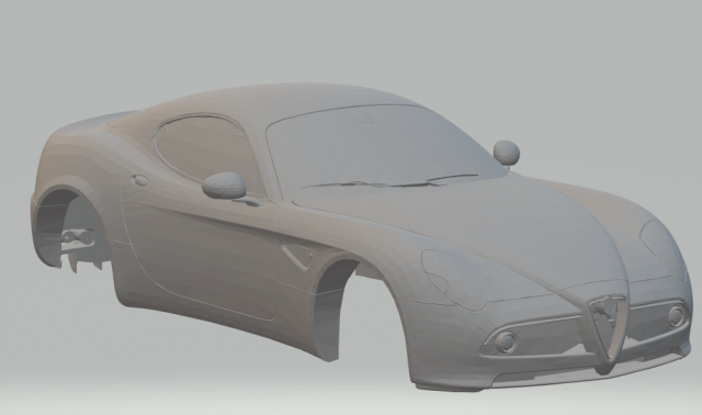 alfa romeo 8c 3Dプリントモデル .c4d .max .obj .3ds .fbx .stl .blend