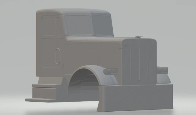 peterbilt 387 3D Print Model .c4d .max .obj .3ds .fbx .stl .blend 