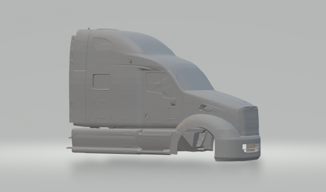 peterbilt 387 2009 3D-printmodel .c4d .max .obj .3ds .fbx .stl .blend 