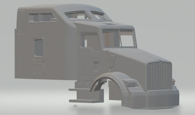 kenworth t800 3D Print Model .c4d .max .obj .3ds .fbx .stl .blend 