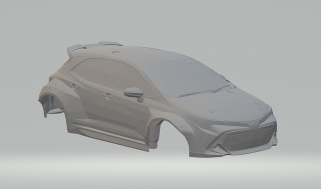 2019 toyota corolla hatchback drift 3D Print Model .c4d .max .obj .3ds .fbx .stl .blend 