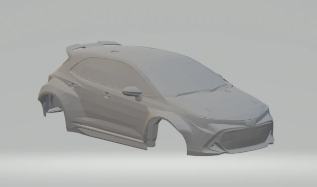 2019 toyota corolla hatchback drift 3D Print Model .c4d .max .obj .3ds .fbx .stl .blend