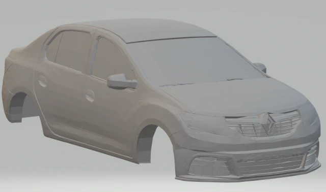 renault logan 3D Print Model .c4d .max .obj .3ds .fbx .stl .blend 