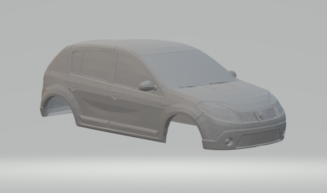 renault sandero 3D 打印模型 .c4d .max .obj .3ds .fbx .stl .blend 