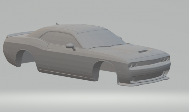 dodge challenger 3D 打印模型 .c4d .max .obj .3ds .fbx .stl .blend 