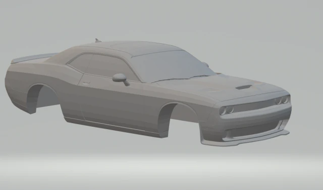 dodge challenger 3D Print Model .c4d .max .obj .3ds .fbx .stl .blend 