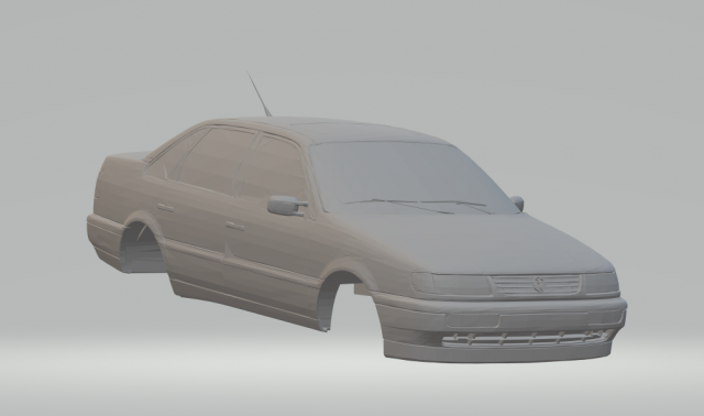 vw passat 94 3Dプリントモデル .c4d .max .obj .3ds .fbx .stl .blend 