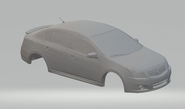 nissan sentra 3D-printmodel .c4d .max .obj .3ds .fbx .stl .blend 