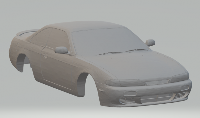 nissan silvia s14 3D 프린트 모델 .c4d .max .obj .3ds .fbx .stl .blend 