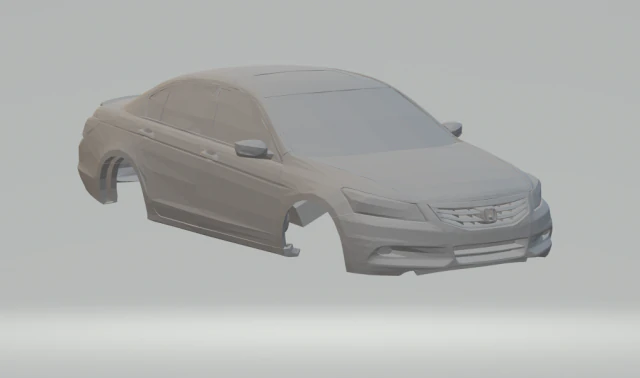 honda accord 3D Print Model .c4d .max .obj .3ds .fbx .stl .blend