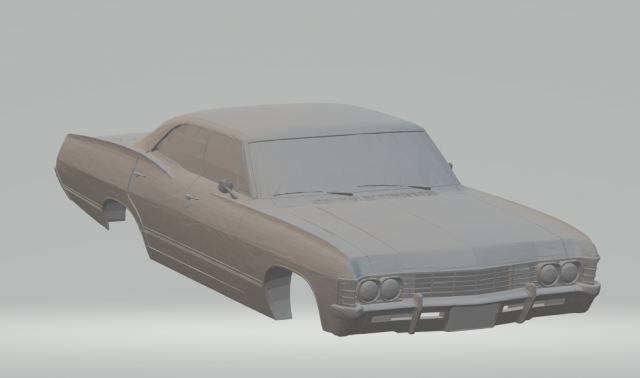 impala sedan 67 supernatural 3D Print Model .c4d .max .obj .3ds .fbx .stl .blend 
