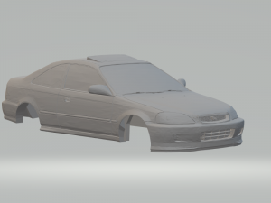 honda civic 99 coupe si 3D Print Model