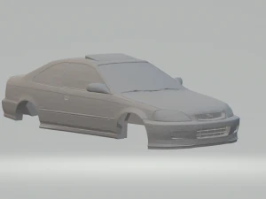 honda civic 99 coupe si 3D Print Model