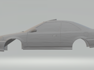 honda civic 99 coupe si 3D-printmodel