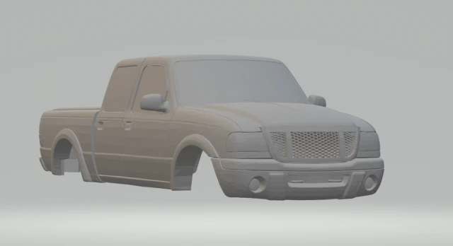 ranger double cab 2005 3D Print Model .c4d .max .obj .3ds .fbx .stl .blend 