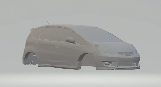 honda fit 3D Print Model .c4d .max .obj .3ds .fbx .stl .blend
