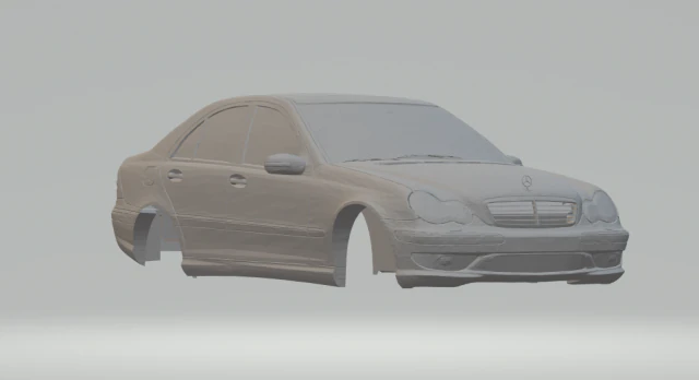 mercedes class c 3D Print Model .c4d .max .obj .3ds .fbx .stl .blend 