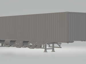 randon trailer truck contanier 3D प्रिंट मॉडल