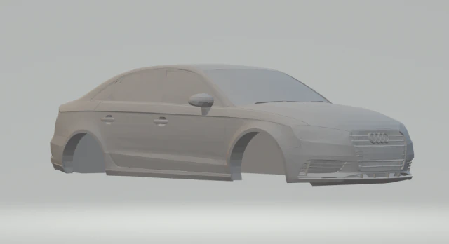 audi a3 sedan 3D Print Model .c4d .max .obj .3ds .fbx .stl .blend 