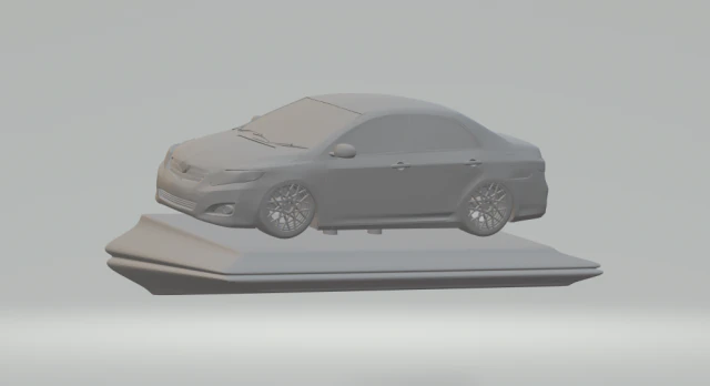 toyota corolla 2012 3D Print Model .c4d .max .obj .3ds .fbx .stl .blend 