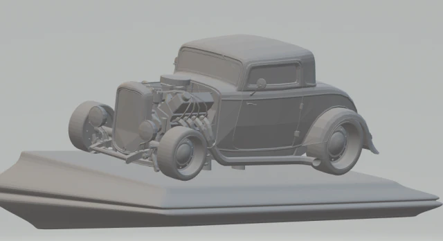 hot rod american car 3D Print Model .c4d .max .obj .3ds .fbx .stl .blend
