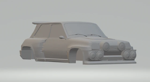 renault 5 turbo 3D Print Model .c4d .max .obj .3ds .fbx .stl .blend 
