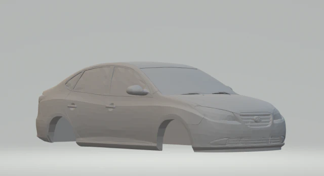 hyundai elantra 2008 3D Print Model .c4d .max .obj .3ds .fbx .stl .blend 