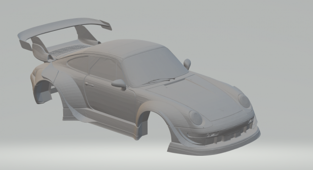 porsche rwb 993 Modello di stampa 3D .c4d .max .obj .3ds .fbx .stl .blend 