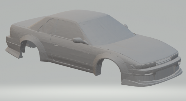 nissan silvia s13 custom 3D-printmodel .c4d .max .obj .3ds .fbx .stl .blend 