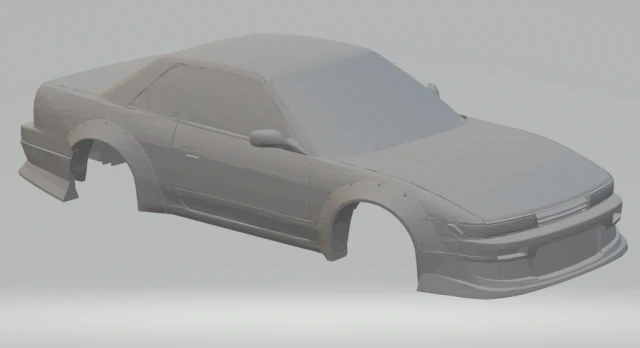 nissan silvia s13 custom 3D Print Model .c4d .max .obj .3ds .fbx .stl .blend 