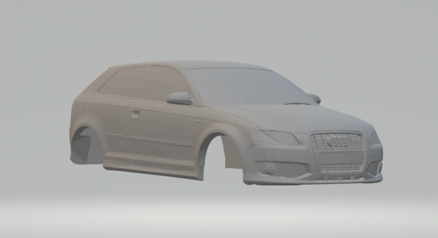 audi s3 3D Print Model .c4d .max .obj .3ds .fbx .stl .blend 