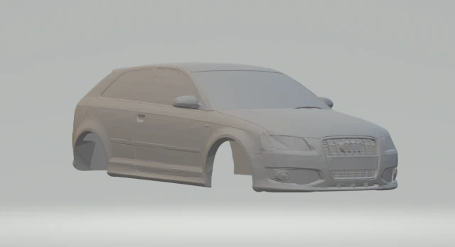 audi s3 3D Print Model .c4d .max .obj .3ds .fbx .stl .blend 