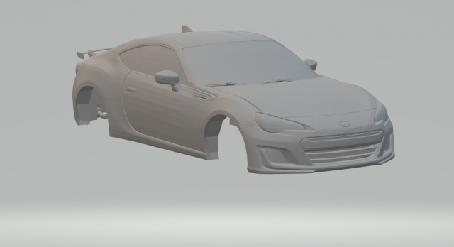 subaru brz 3D Print Model .c4d .max .obj .3ds .fbx .stl .blend 