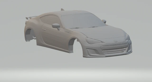 subaru brz 3D Print Model .c4d .max .obj .3ds .fbx .stl .blend 