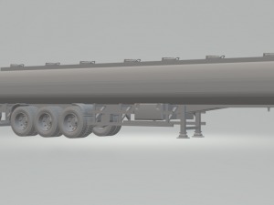 Tank oil semi trailer Modèles 3D en vedette