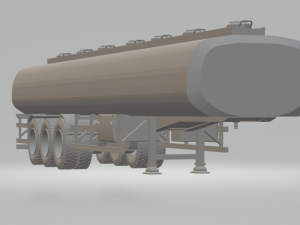 Tank oil semi trailer Modèles 3D en vedette