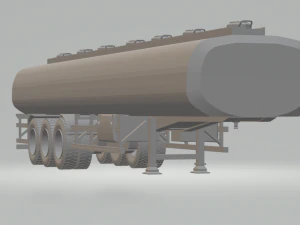 Tank oil semi trailer 3D Print Model