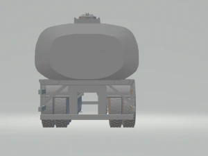 Tank oil semi trailer 3D Print Model