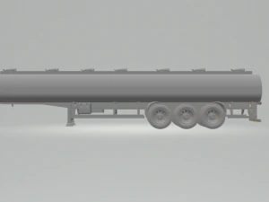 Tank oil semi trailer 3D Print Model