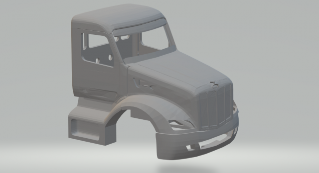 peterbilt 587 day cab 3D 打印模型 .c4d .max .obj .3ds .fbx .stl .blend 