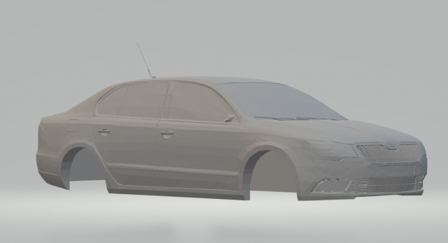 skoda superb 2010 3D-printmodel .c4d .max .obj .3ds .fbx .stl .blend 