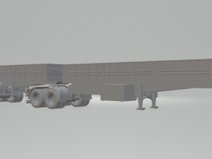 double truck semi trailer 3D प्रिंट मॉडल