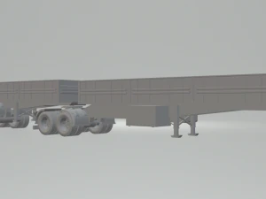podwójna naczepa ciężarowa Model do druku 3D