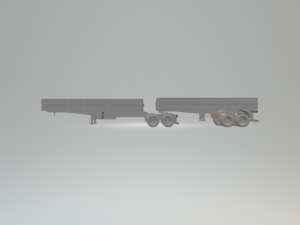 double truck semi trailer 3D Print Model