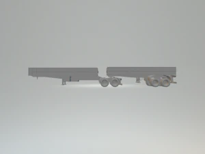 double truck semi trailer 3D Print Model