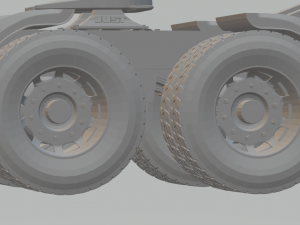 double truck semi trailer 3D Print Model