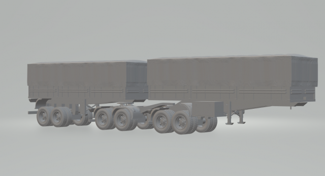 double truck semi trailer Modelo de Impressão 3D .c4d .max .obj .3ds .fbx .stl .blend 