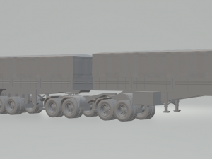 double truck semi trailer 3D Print Model