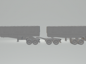 double truck semi trailer Modelo de Impressão 3D