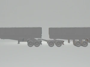 double truck semi trailer 3D Print Model